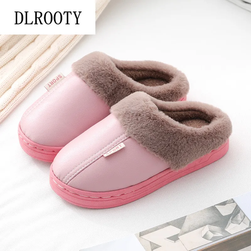 Zapatillas de invierno para niños y niñas, zapatos planos cálidos, antideslizantes para el hogar, chanclas cómodas de moda para interiores