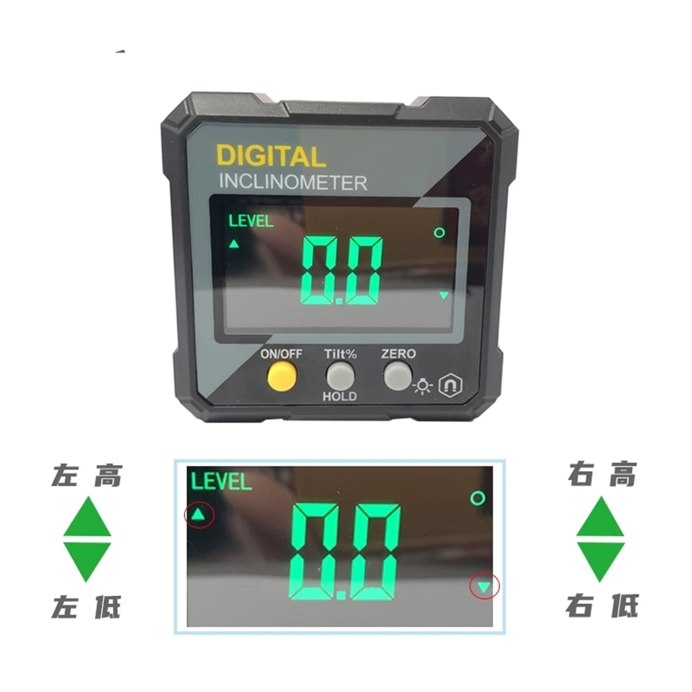 Digital Electronic Level Digital Angle Fnder 4*90 &deg; Magnetic Inclinometer Protractor Precision Level Box for Woodworking digital angle protractor,level gauge,angle measuring tool,angle protractor,digital angle meter,woodworking measuring tool,digital inclinometer,digital level