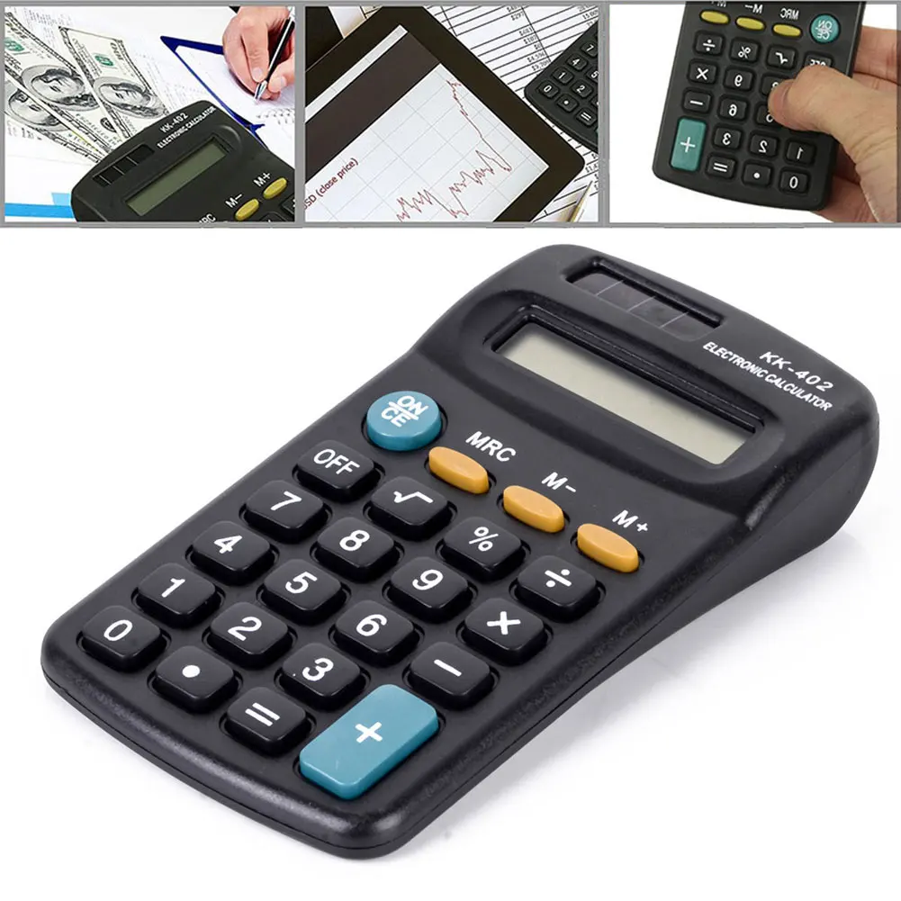 Mini Pocket 8 Digits Electric Calculator Student Kids School Stationery Gift Con 