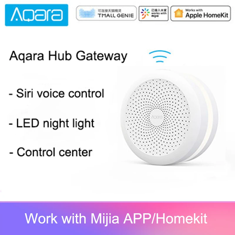 Comprar Pasarela Original Mijia Centro aqara con luz nocturna Led trabajo inteligente para Apple Homekit, pasarela de edición internacional