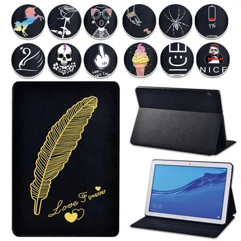 

Pu Leather Tablet Case for Huawei MediaPad T3 8"/T3 10 9.6"/T5 10 10.1" Shockproof Ultra-thin Leather Tablet Cover Case+stylus