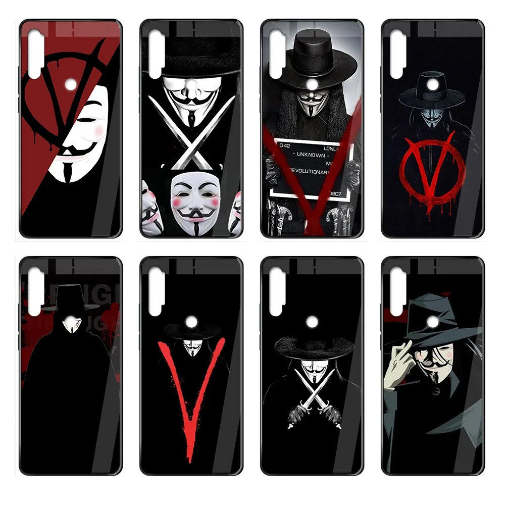 V для Fawkes маска Vendetta силиконовый Etui черный чехол телефона Корпус Xiaomi Redmi Note S2 4 5 6 7 8