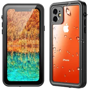 

For iPhone 11 Waterproof Case Full-Body Rugged with Built-in Screen Protector Shockproof Dustproof Case for iphone11 6.1inch
