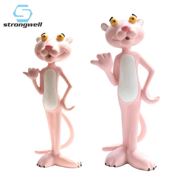 

Strongwell Cartoon Pink Panther Sculpture Minaiture Figurines Resin Crafts Home Decoration Accessories Kids Toys Birthday Gifts