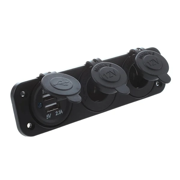 12V двойная розетка для автомобильного прикуривателя сплиттер 2 USB порта зарядное устройство адаптер