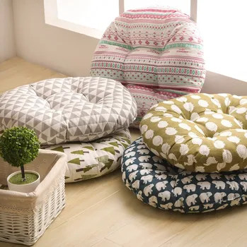 

Round Shape Seat Cushion Silk Cotton Core Cotton Polyester Cushion Pillow Soft Sofa Cushion for Home Bedroom Living Room Supply