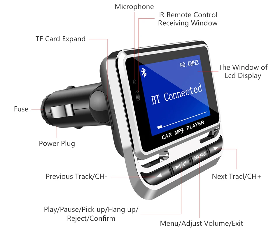 AOSHIKE Автомобильный MP3-плеер Bluetooth беспроводной ЖК-Автомобильный MP3-плеер fm-передатчик пульт дистанционного управления SD Dual USB 3,0 зарядное устройство U диск/TF карта