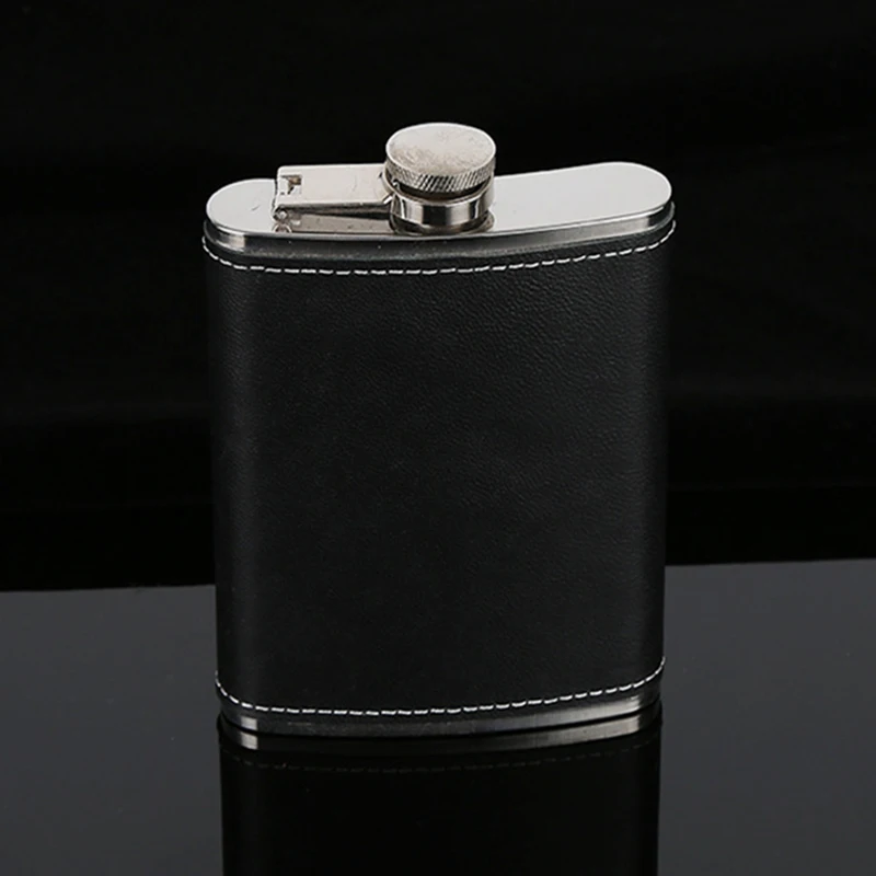 5oz Hip Flask Top Grade Leather Stainless Steel Alcohol Flask Mini Pocket  Whiskey Flask Portable Alcohol Bottle Wine Bottle