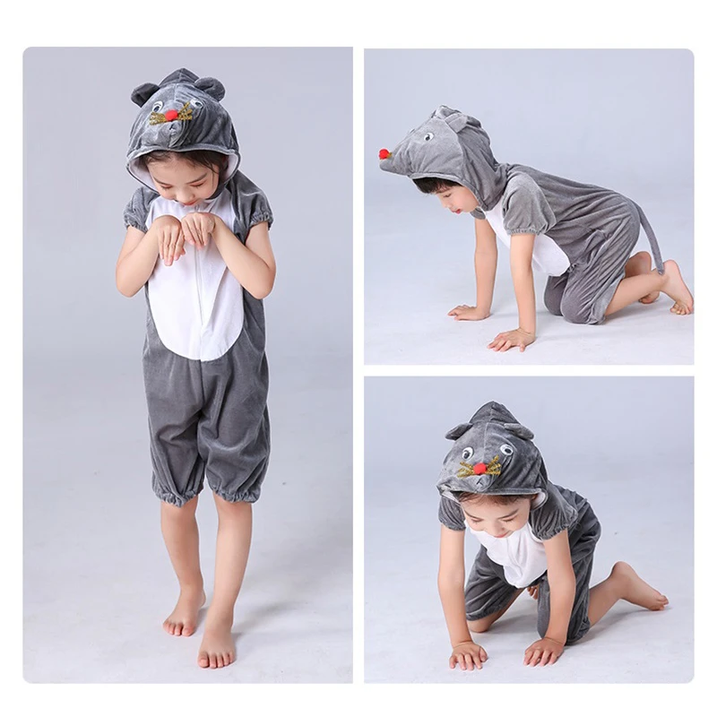 

Mouse Children Animals Cosplay Costumes Kids Kindergarten Role Play Jumpsuit Halloween Christmas Party School Performance