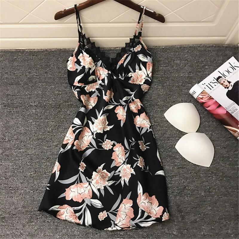Ночная рубашка la robe du soir, сексуальная женская кружевная ночная рубашка с открытой спиной, соблазнительная ночная рубашка с тонким принтом, ночная рубашка для дома