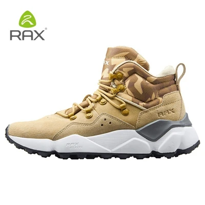 Women Khaki Rax, Мужская дышащая походная обувь, зимние женские альпинистские треккинговые ботинки с высоким берцем, уличные Нескользящие горные кроссовки D0519 - Цвет: Women Khaki