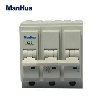 

Manhua Three Phase C30 Circuit Breaker/ MCB Price 230/400V Surge Protector Relay Protection Voltage Smart