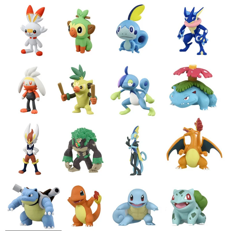 TAKARA TOMY figuras de acción coleccionables de Pokémon, muñecos de acción de Pokémon, Scorbunny, Raboot, Thwackey, Cinderace|Figuras de acción| - AliExpress