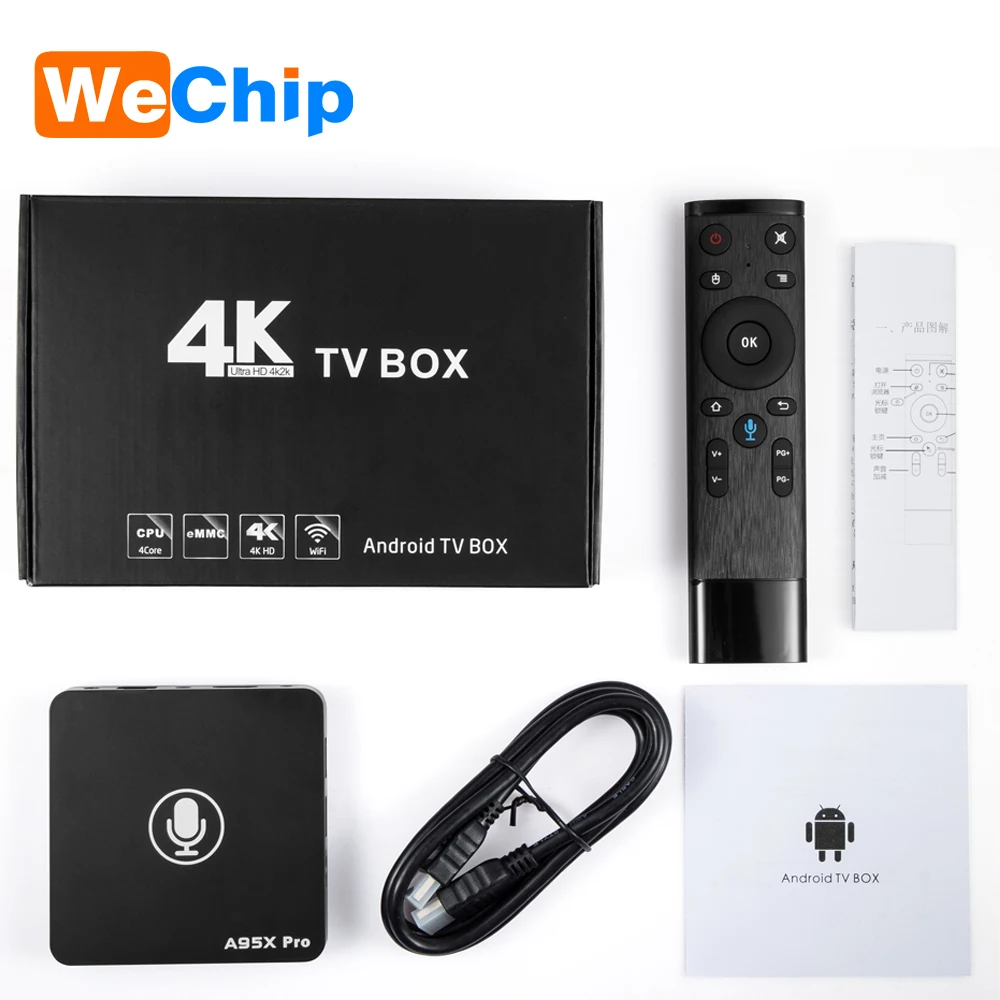 A95X-PRO Google tv Box голосовой пульт дистанционного управления 2 ГБ 16 ГБ Android 7,1 Amlogic S905W ТВ приставка WiFi медиаплеер ТВ приставка телеприставка a95xpro
