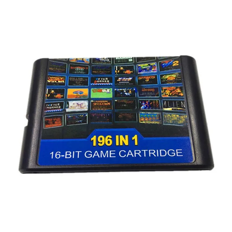 196 in 1 for 16 bit Sega Mega Drive Multi Game Cartridge with Golden Axe Fatal Fury 1 2 Flash Back X Man 2 Earthworm Jim