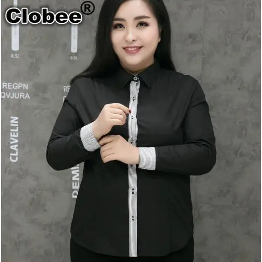 ropa mujer talla grande 4xl 5xl 6xl Women Blusas Shirts Office Shirt Turn-down Collar Ladies Work Wear Formal Blouse Top M293 | Женская