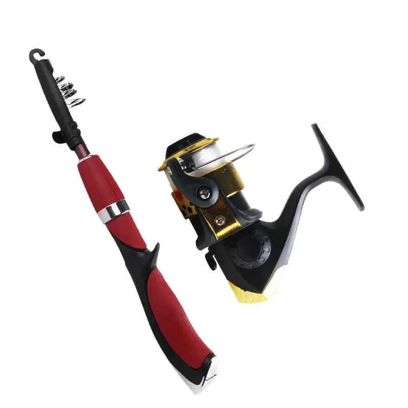 Hot Sale Rod Combo Classic Delicate 6 Section 1.4m Mini Casting Lure Fishing Rod+5.2:1 Baitcasting Fishing Reel Kit