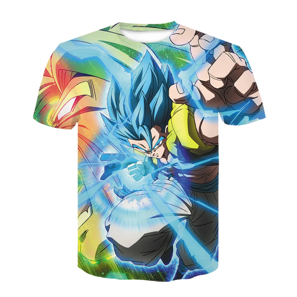 Dragon Ball Z Футболка мужская 3D принт Супер Saiyan Battle Son Goku короткий рукав аниме футболка для досуга без белого цвета футболка забавные TeeTops