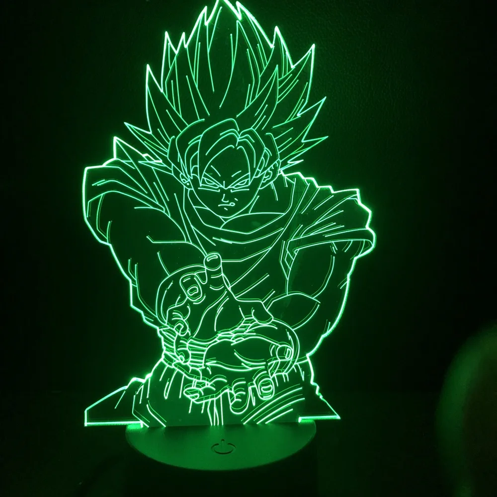 Dragon Ball Z фигурка Вегета Дети светодиодный Ночной светильник сенсорный Сенсор ребенок мальчик ночной Светильник Спальня декоративные настольные лампы ночной Светильник прикроватный