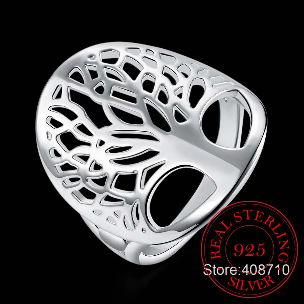 Женское кольцо из серебра 925 пробы с изображением дерева жизни|tree of life ring|silver