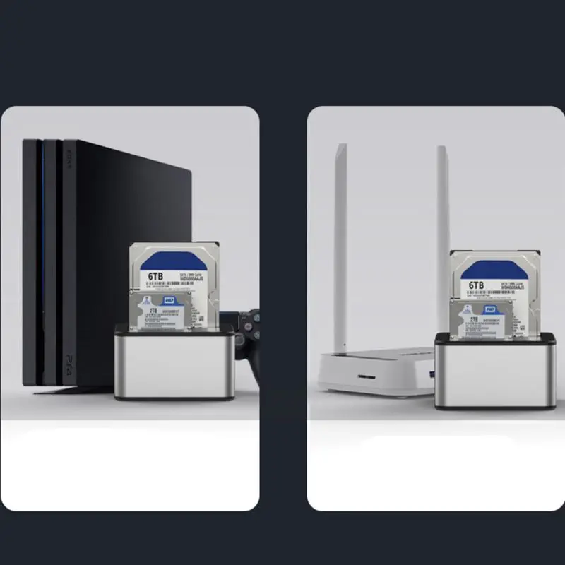 1 шт. USB 3,0 на SATA внешний жесткий диск Док-станция для 2,5/3,5 Поддержка 2x6 ТБ