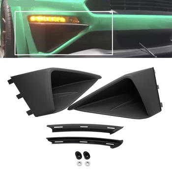 

Black Front Bumper Three-dimensional Air Intake Trim Panel Decorative Plates Stickers For Ford Mustang 2018+ Roush