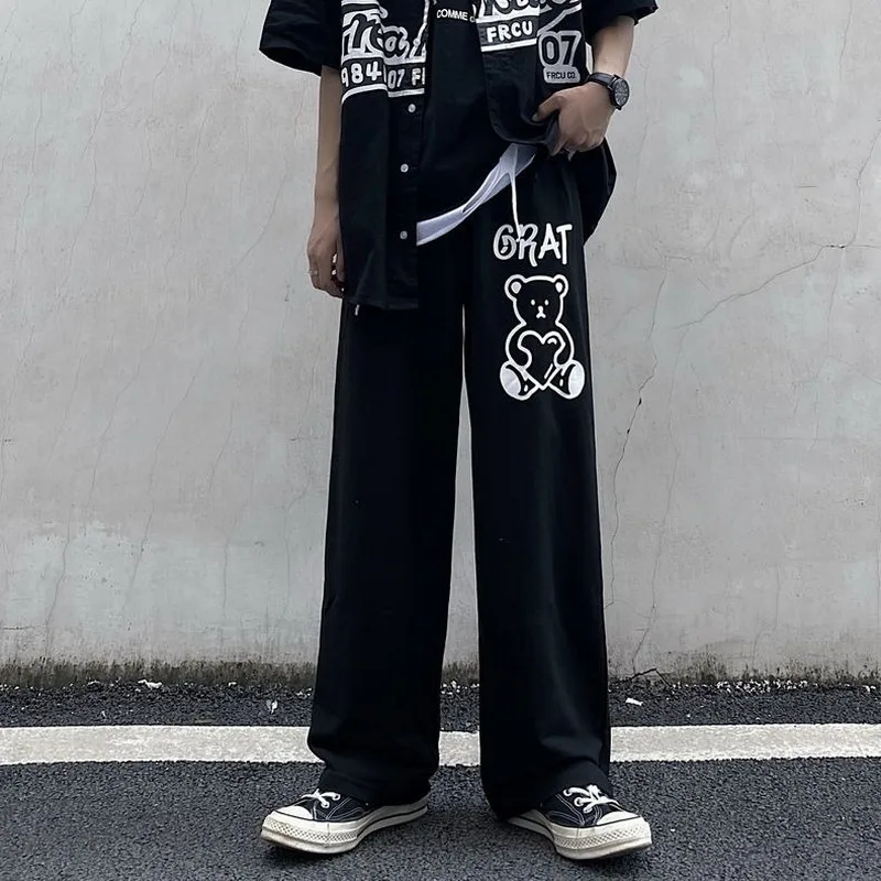 

Favour Hip Hop Wide Leg Pants Fashion 2020 Print Trousers Women Streetwear Plus Size Loose Casual High Waist Straight Leg Pants