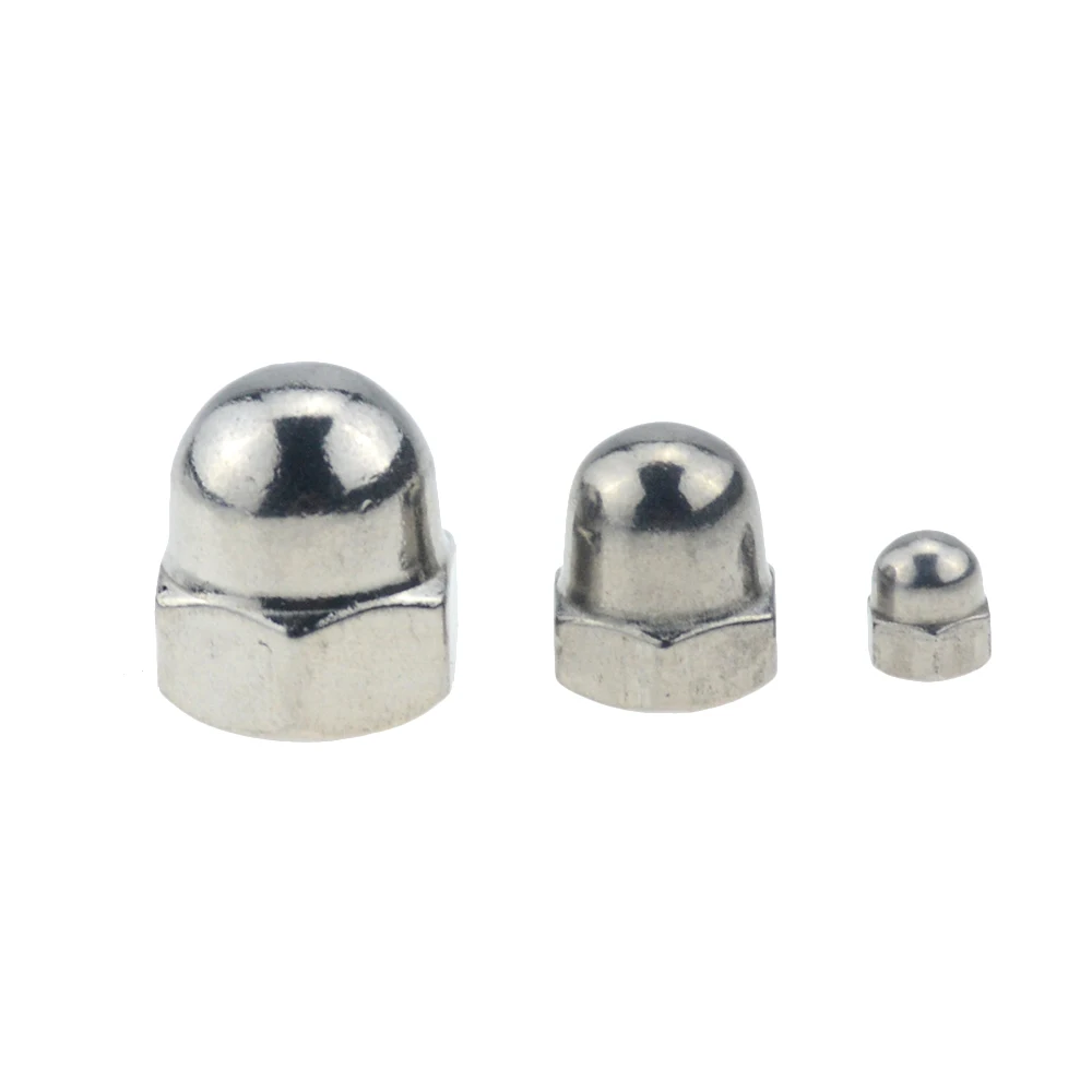 M3 M4 M5 M6 M8 M10 M12 304 70 Stainless Steel Hex Hexagon Acorn Nut Cap Decorative Cover Semicircle Dome Nuts Nuts Aliexpress