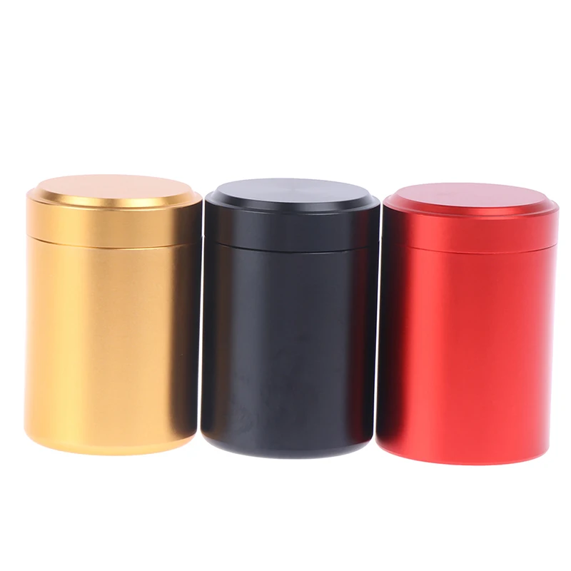 Mini Aluminum Tea Caddy Storage Boxes Sealed Coffee Powder Cans Portable Travel Tea Leaves Container Tea Jar Organizer
