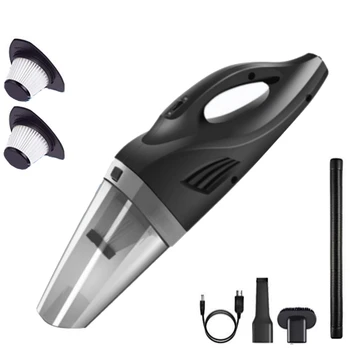 

Portable Handheld Cordless Vacuum Cleaner Rechargeable Powerful Cyclonic Suction Wet and Dry Cleaner for Car, Home and Kitchen