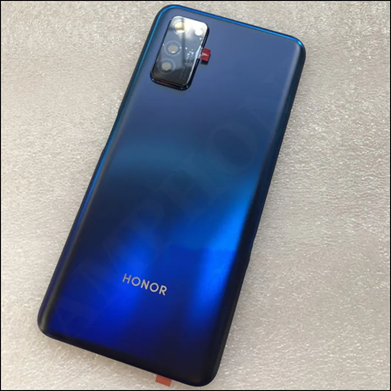 3D закаленное стекло задняя крышка для huawei Honor V30 запасные части Задняя крышка батареи корпус+ крышка вспышки+ объектив камеры