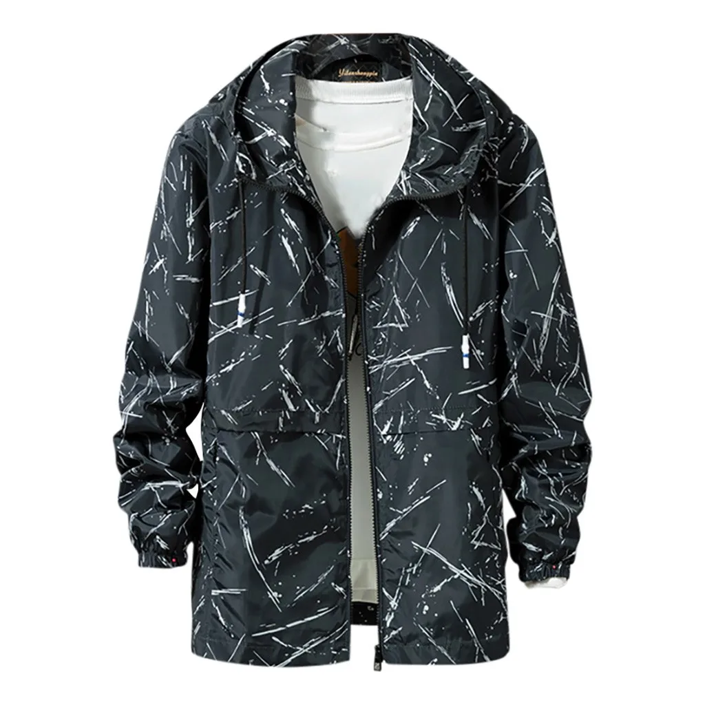 

KANCOOLD Jacket 2019 Autumn Mens Hooded Jackets Slim Fit Long Sleeve Homme Trendy Windbreaker Coat Zipper Outwear Brand Clothing