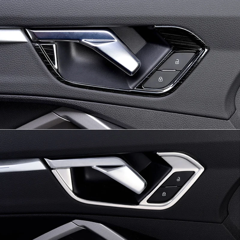 4 шт. для Audi Q3 F3-Н. В. Автомобильный Стайлинг внутренняя дверная ручка Чаша Блестки наклейка Внутренняя дверь Внутренняя Рамка цехиновый аксессуар