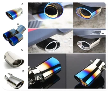

Auto parts tail throat exhaust pipe decoration modified muffler for Kia Rio Picanto Niro Forte Ceed Stonic Stinger