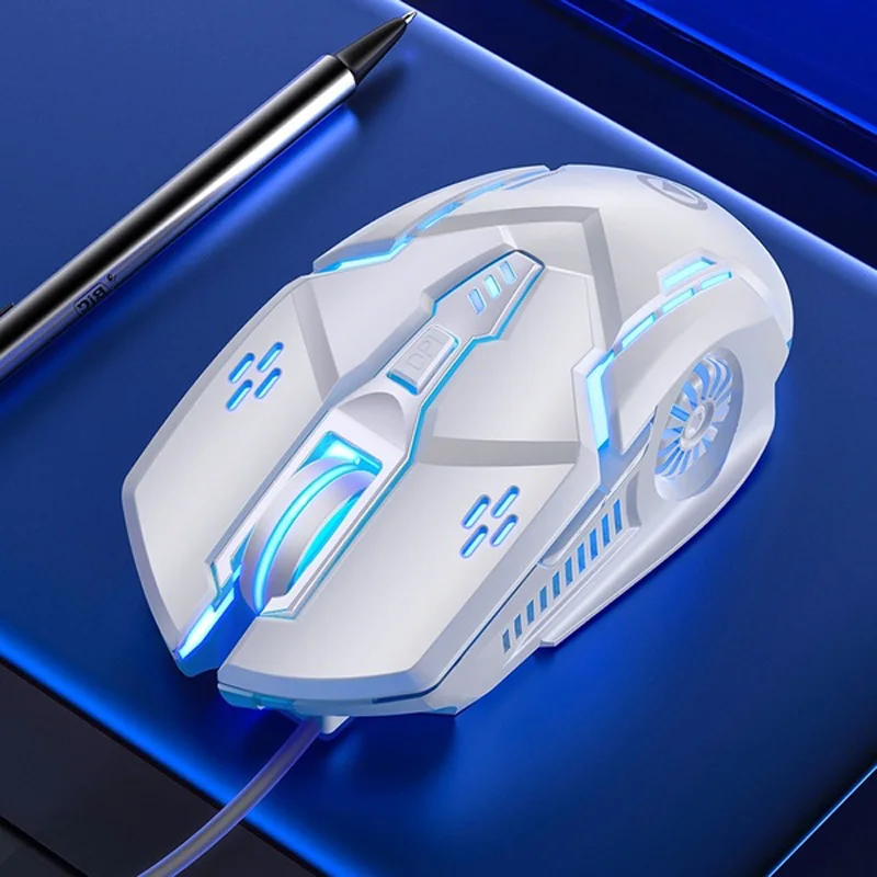 

3200 DPI Adjustable Wired Mouse Colorful LED Mute Silent Gaming Mouse Computer Mice high-precision gaming ICs