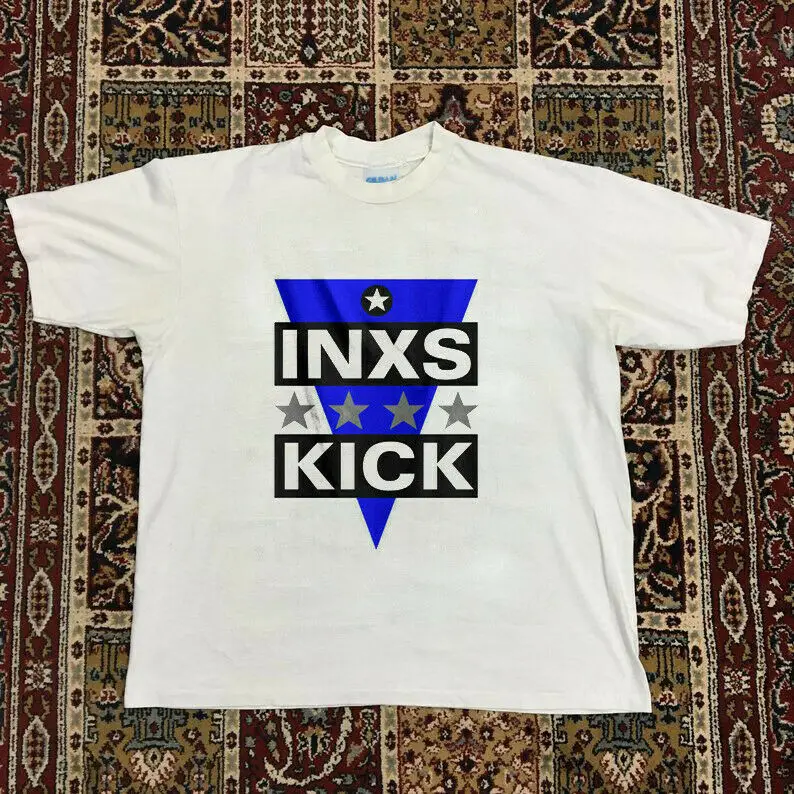 Винтажная Футболка 1987 Inxs Kick Off Тур Америка концертный перепечатанный Размер S 5Xl |