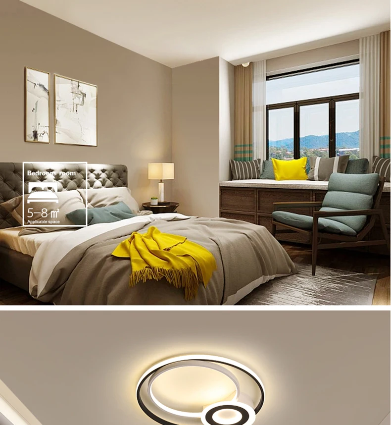 Chandelierrec AC90-260V, светильники для домашнего освещения, люстры, современный светодиодный светильник для гостиной, спальни, низкие потолки