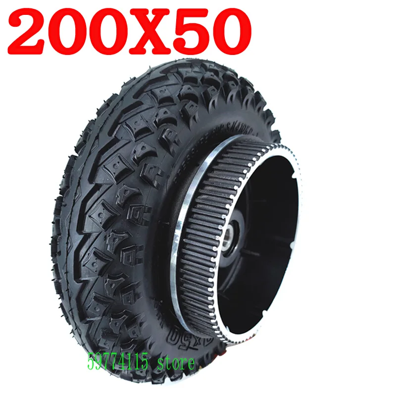 200X50 Wheels With Drive Gear 8X2&quot Tire and Inner Tube for Electric Scooter Wheel Chair Truck Pneumatic Trolley Cart | Автомобили и