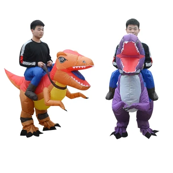 

Adults Dinosaur Inflatable Costume Women Men Boys Animals Cartoon Halloween Cosplay Inflated Garment Christmas Carnival Party