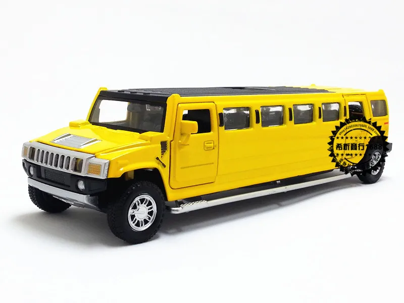 Сплав семейный 1: 32 удлиненная Hummer H2 детская модель сплав звук и светильник открывание двери Модель автомобиля Игрушечная машина