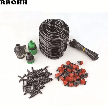 

10M DIY Drip Irrigation System Automatic Watering Garden Hose Micro Drip Garden Watering Kits with Adjustable Drippers