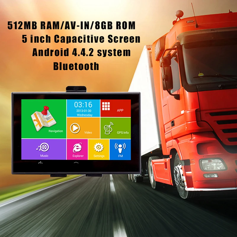 " ips емкостный экран GPS автомобильный Грузовик навигация Bluetooth Wifi 8G/512M AV-IN Точная карта локализации Бесплатный fm-передатчик
