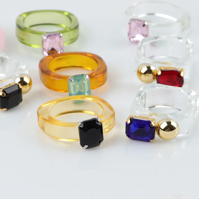 Laser Colour Resin Rings 48