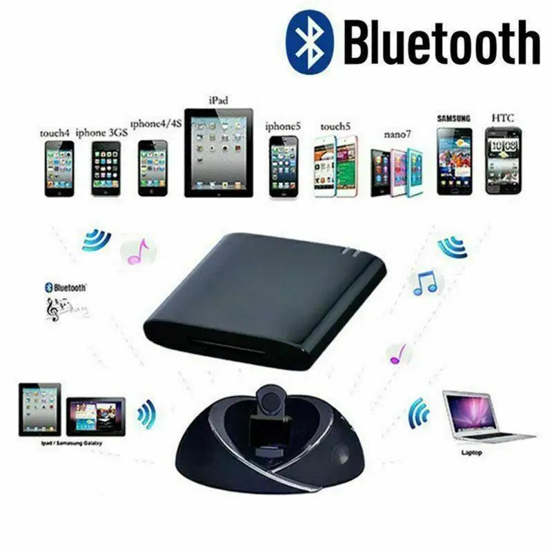 30pin Bluetooth Стерео адаптер 4,1 A2DP аудио музыкальный приемник для Sounddock для iPad iPod док-станция динамик мобильного телефона