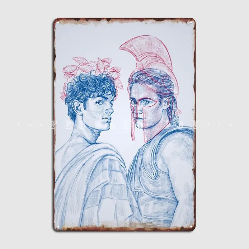 

Achilles And Patroclus Poster Metal Plaque Club Bar Wall Decor Wall Pub Custom Tin Sign Poster