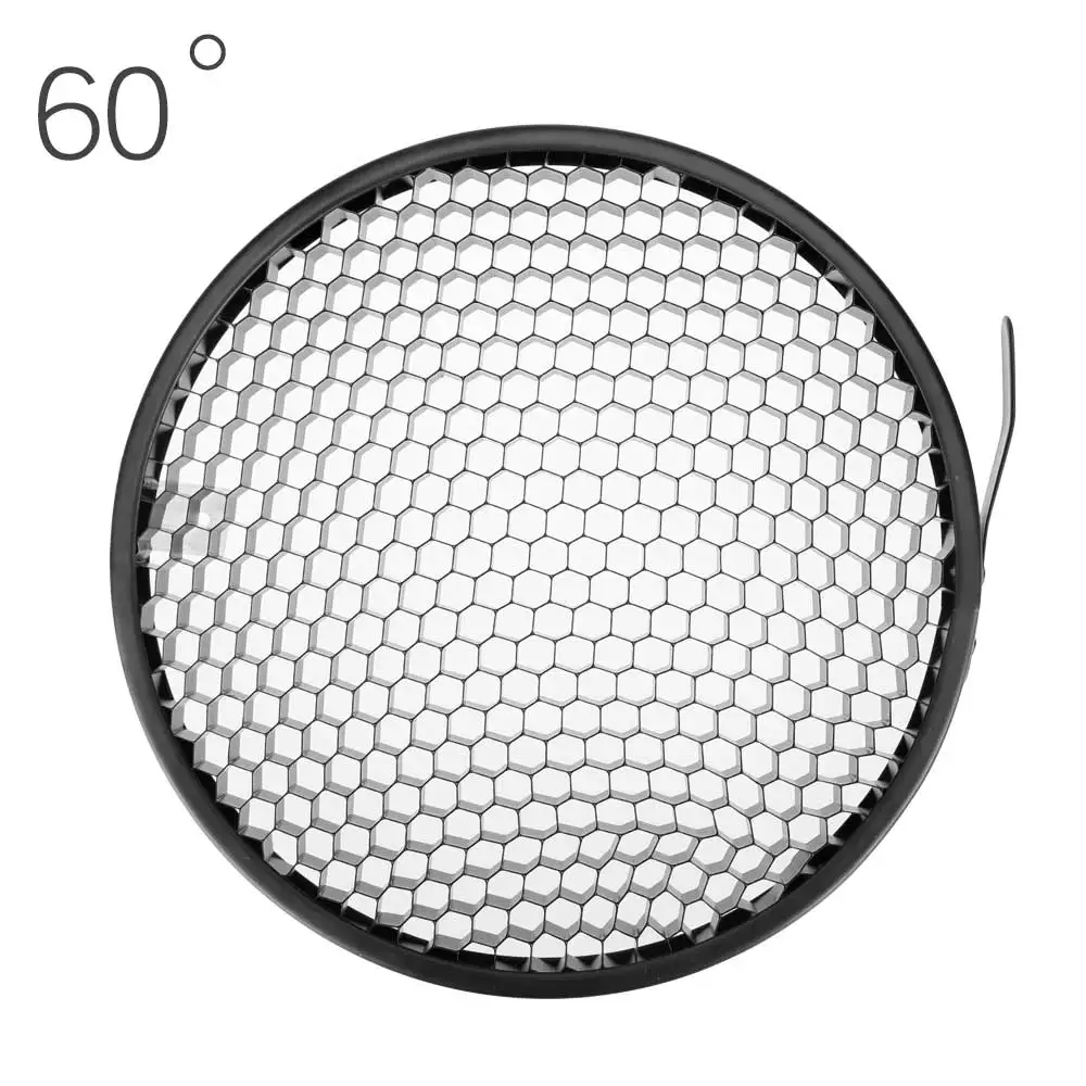 Andoer Lichtforer 7" Standard Reflektor Diffusor Lape Shade Dish It 60 ° Honeycob Grid