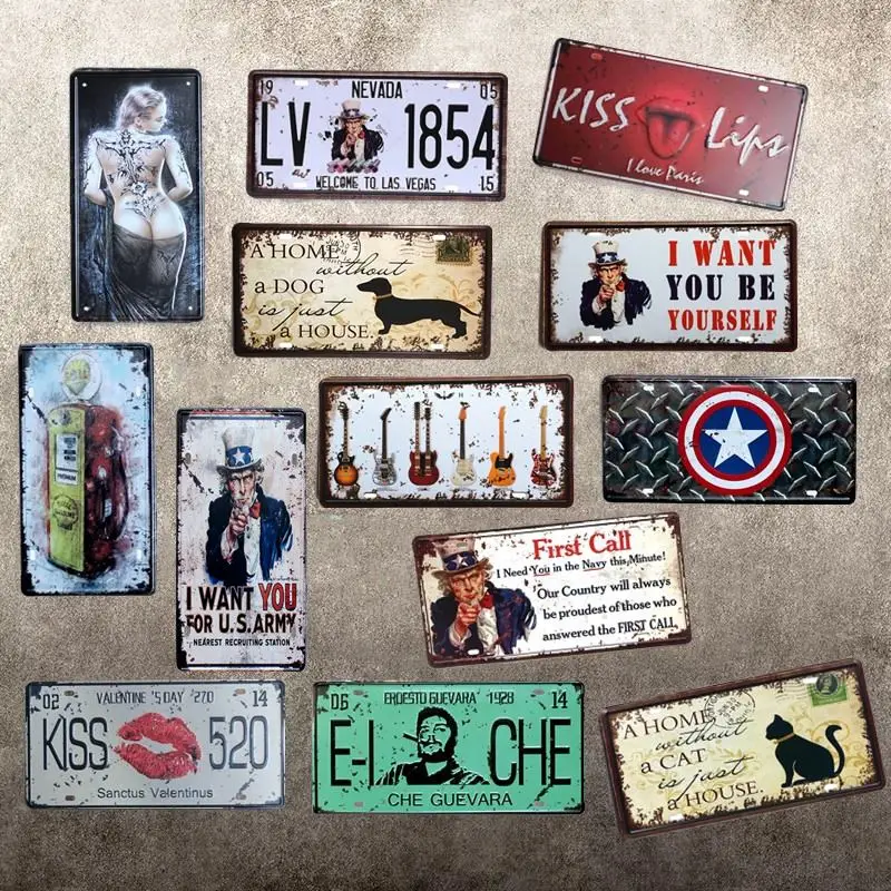 Металлические знаки олова дом без кота просто домашняя Лицензия автомобильного