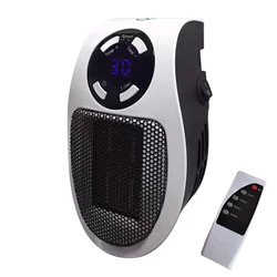 Portable Electric Heater Plug in Wall Heater Room Heating Stove Household Radiator Remote Warmer Machine 500W Device