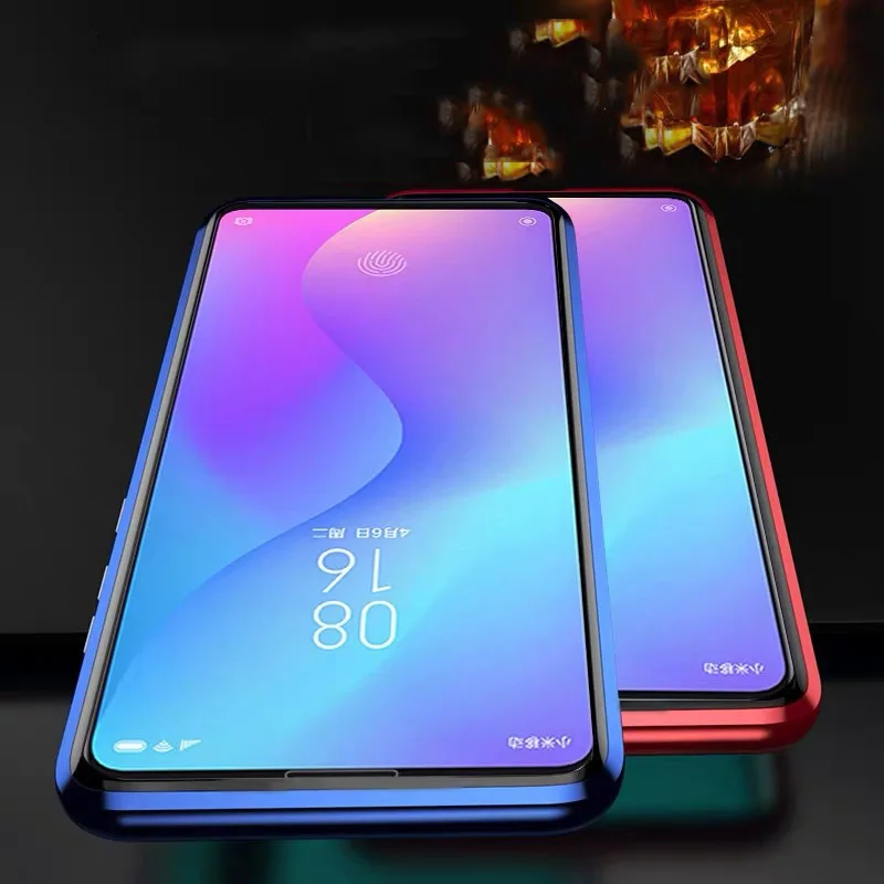 Передний и задний металлический магнитный чехол из стекла для Redmi Note 8 7 K20 Pro металлический чехол для Xiaomi 9T CC9 9 8 F1 6X