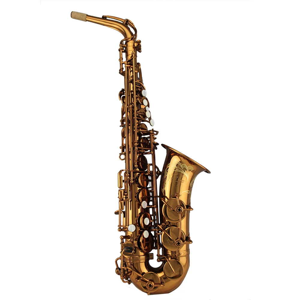 High quality Coffee Gold lacquer Alto Saxophone